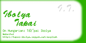 ibolya tapai business card